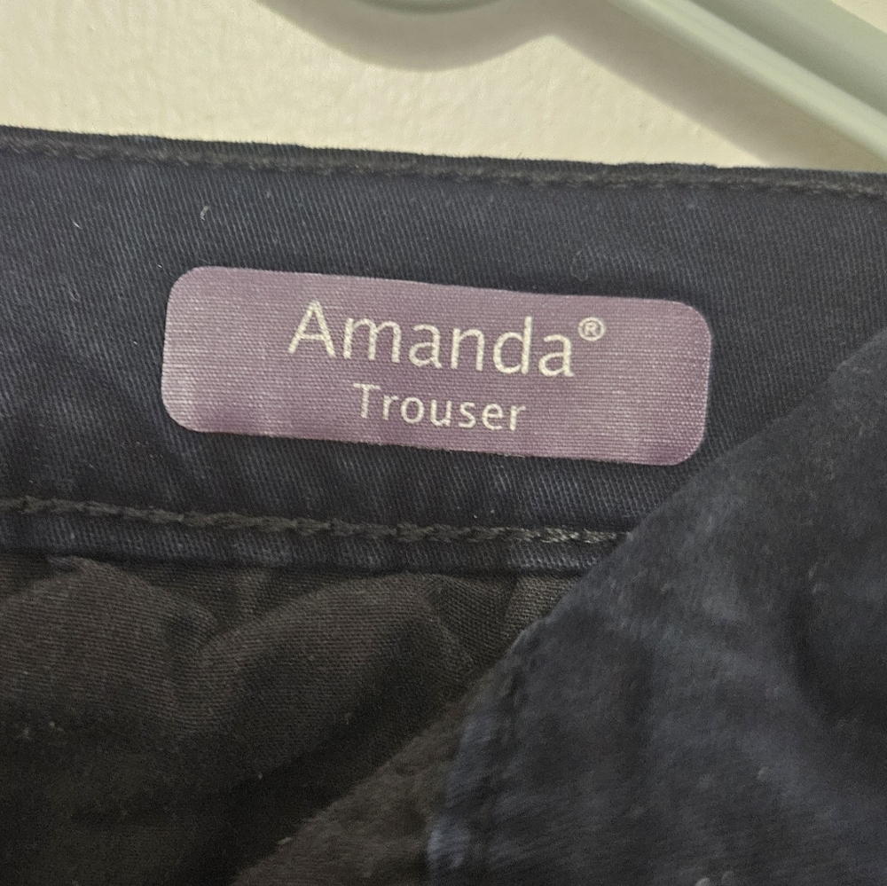 Gloria Vanderbilt Amanda Trousers Blue Plus Size 20W Short - Picture 2 of 4